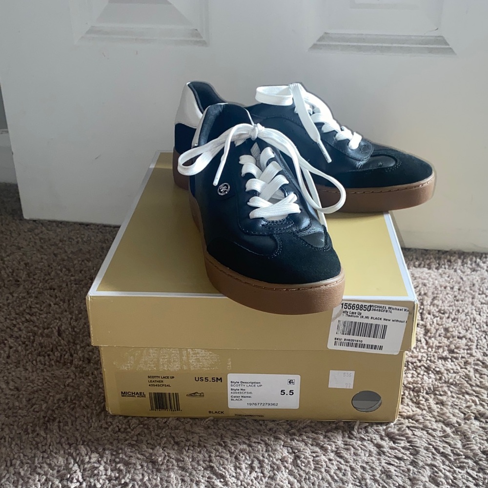 Michael Kors Women Black and White Sneakers